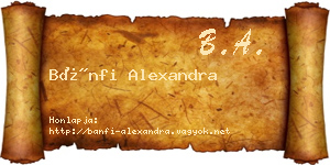 Bánfi Alexandra névjegykártya
