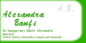 alexandra banfi business card